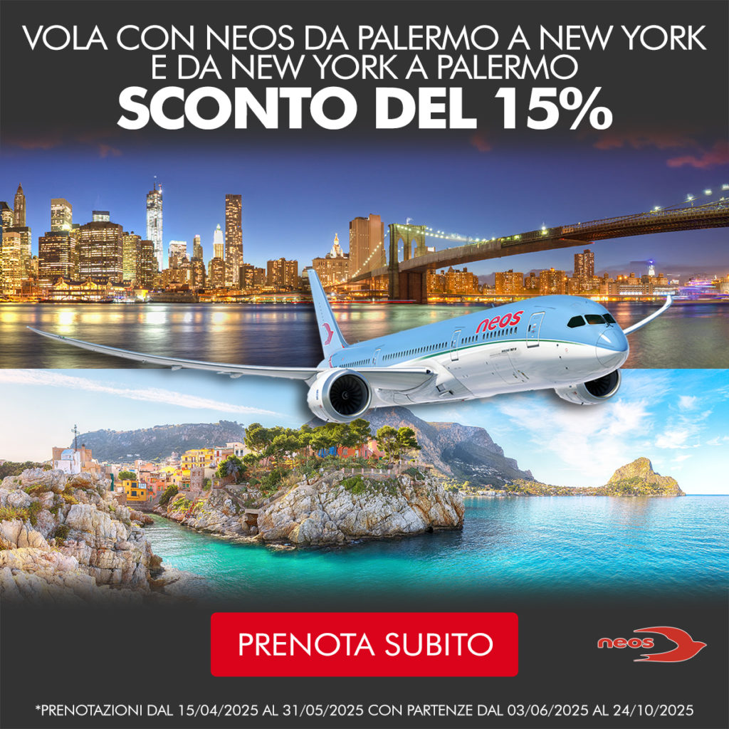 CONVENZIONE TRA COMUNE DI CAPACI E NEOS, COMPAGNIA AEREA ITALIANA PER TARIFFE AGEVOLATE PER I VIAGGI DA E PER NEW YORK