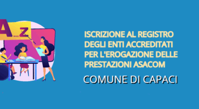 AVVISO PUBBLICO: AL VIA LE ISCRIZIONI AL REGISTRO   DEGLI ENTI ACCREDITATI PER L’EROGAZIONE DELLE PRESTAZIONI DI ASSISTENZA ALL’AUTONOMIA E/O ALLA COMUNICAZIONE, PER GLI ANNI SCOLASTICI DEL TRIENNIO 2025/2028