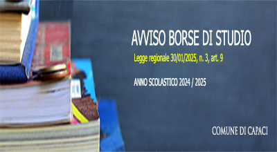 AVVISO PUBBLICO: BORSE DI STUDIO PER STUDENTI MERITEVOLI ANNO SCOLASTICO 2024/2025